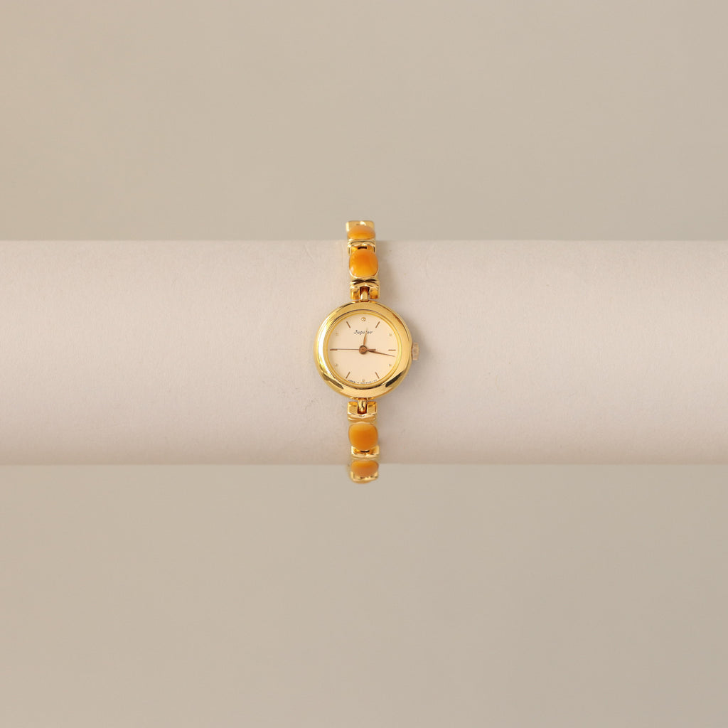 Vintage Citizen Orange Link Gold Watch
