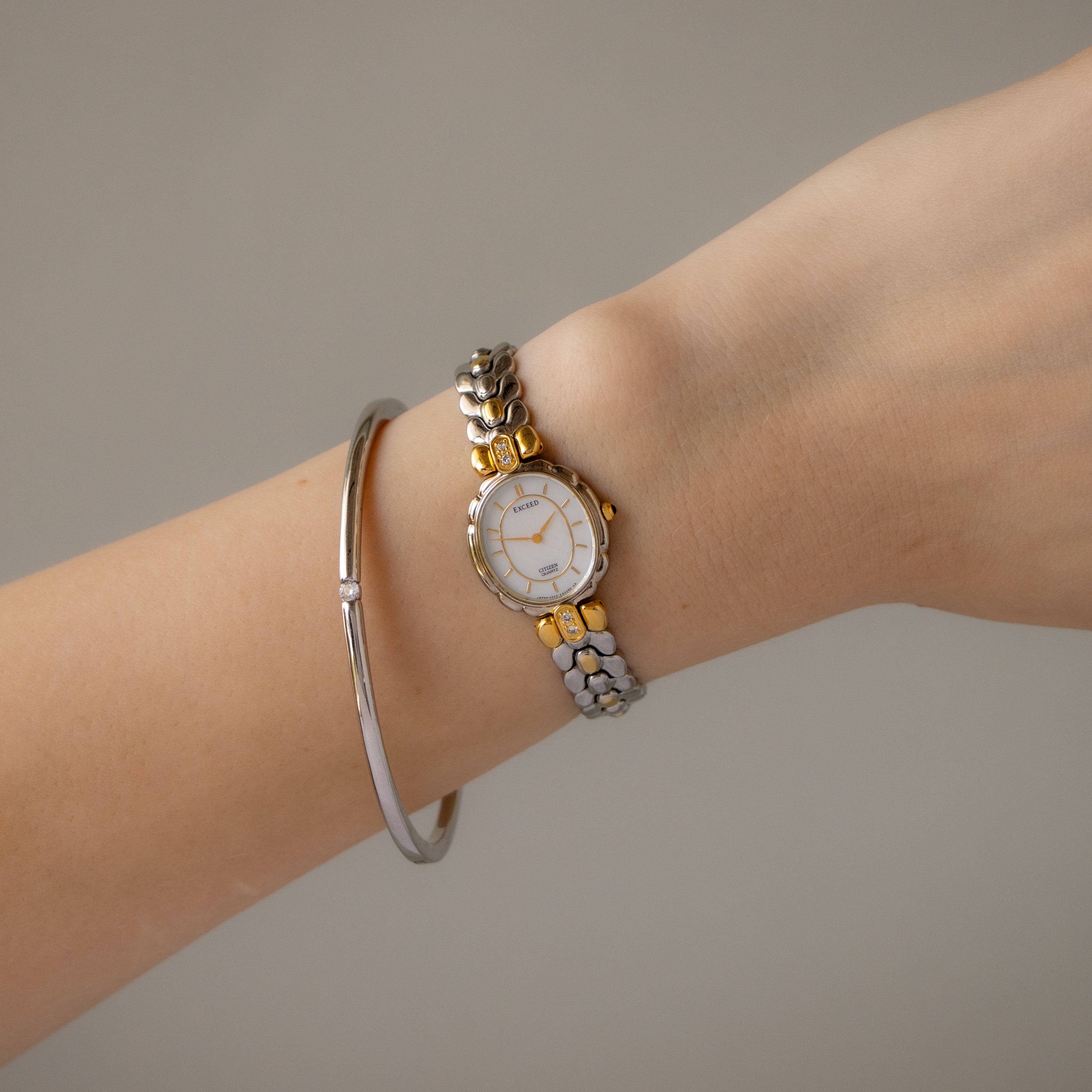 Vintage Exceed Oval Cushion Two Tone Watch