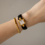 Vintage Pinko Swiss Square Gold Watch