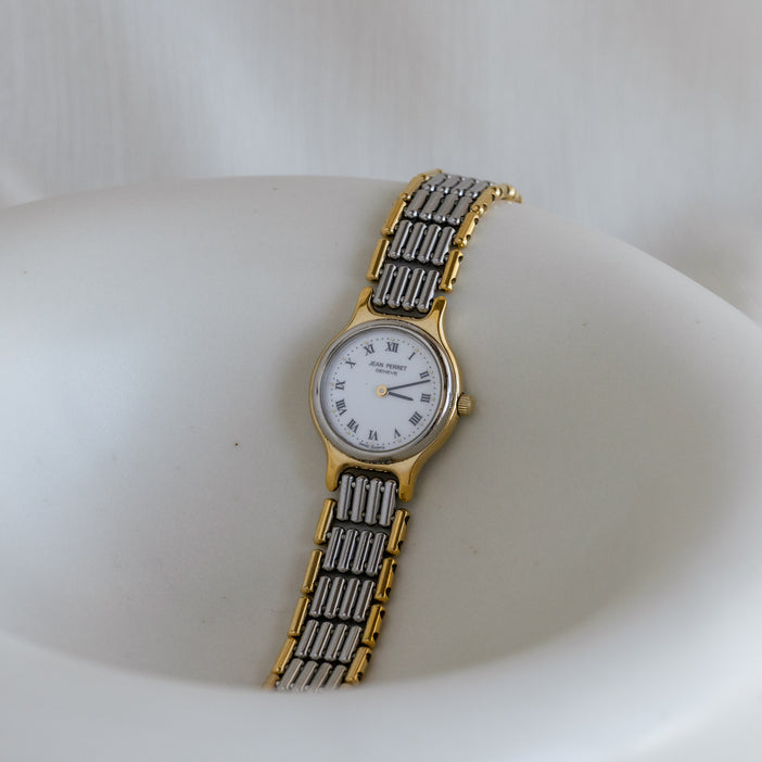 Vintage Jean Perret Two Tone Watch