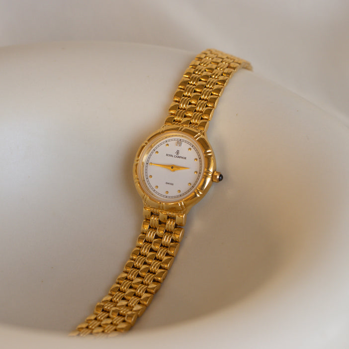 Vintage Royal Camphor Swiss Gold Watch