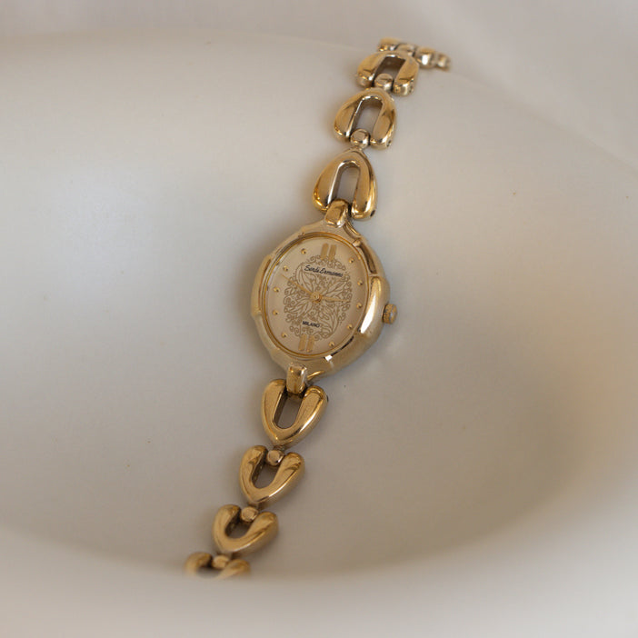 Vintage Sordi Ermanno Oval Gold Watch