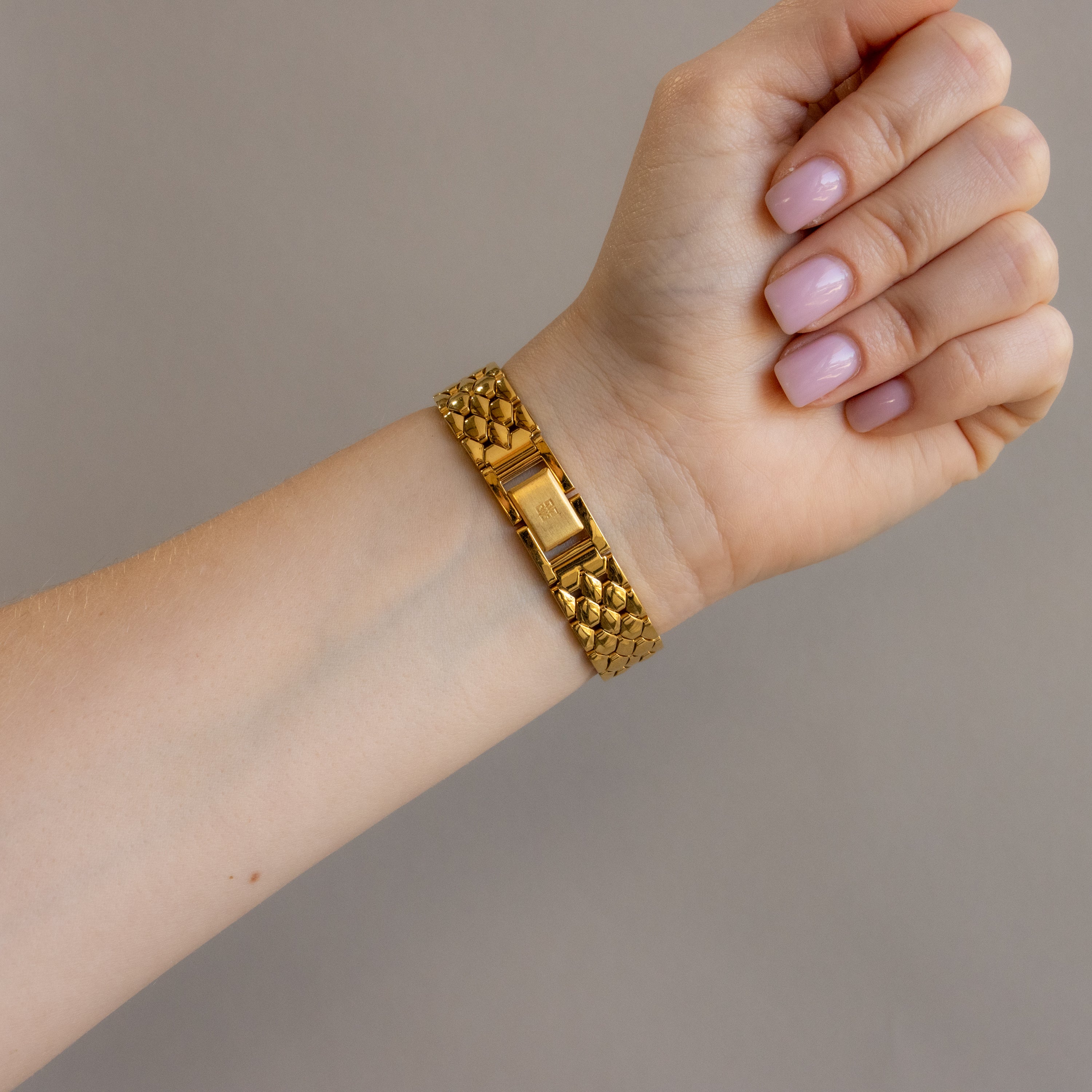 Vintage Givenchy Swiss Round Gold Watch