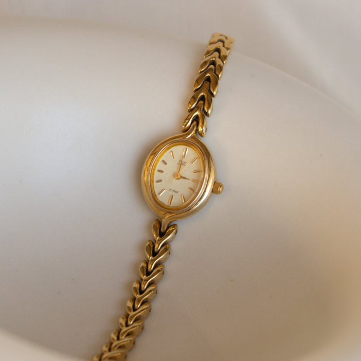 Vintage Citizen Fill Oval Gold Watch