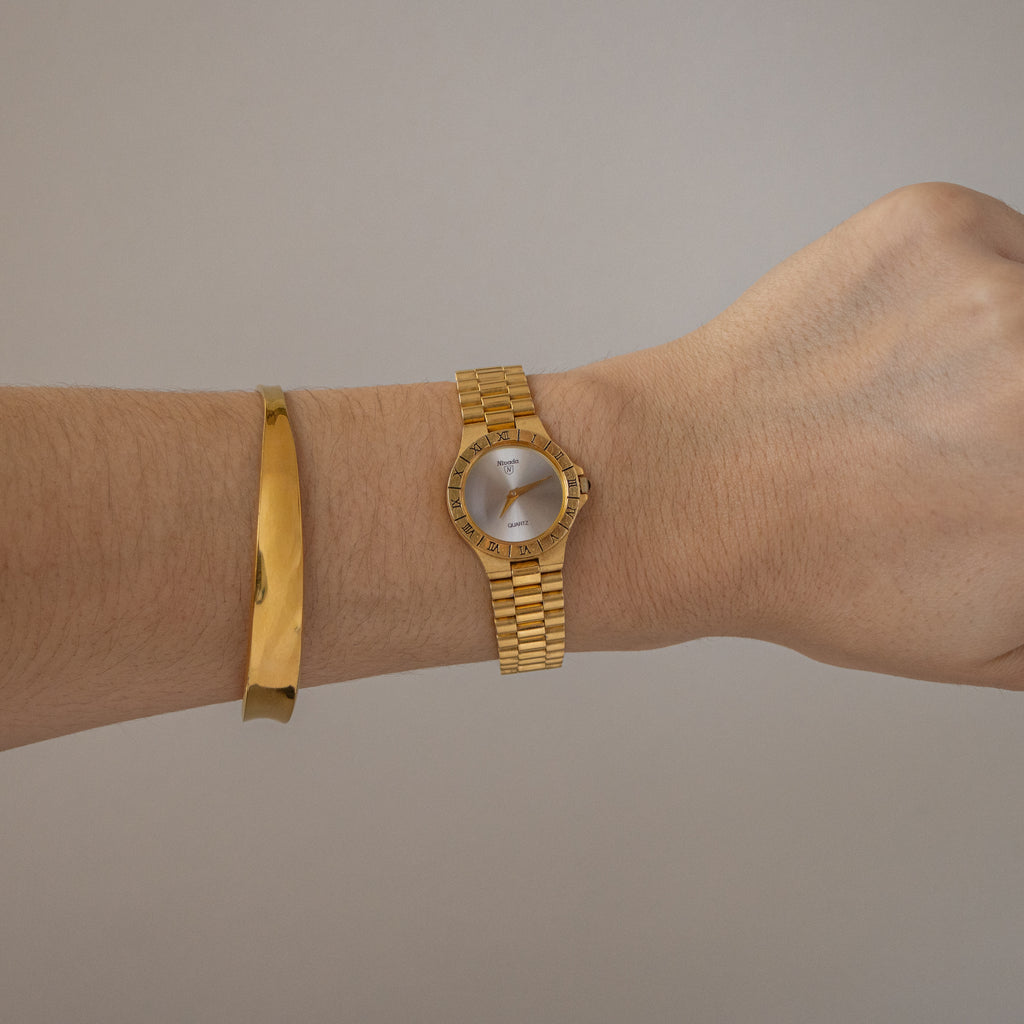 Vintage Nivada Sleek Dial Two Tone Watch