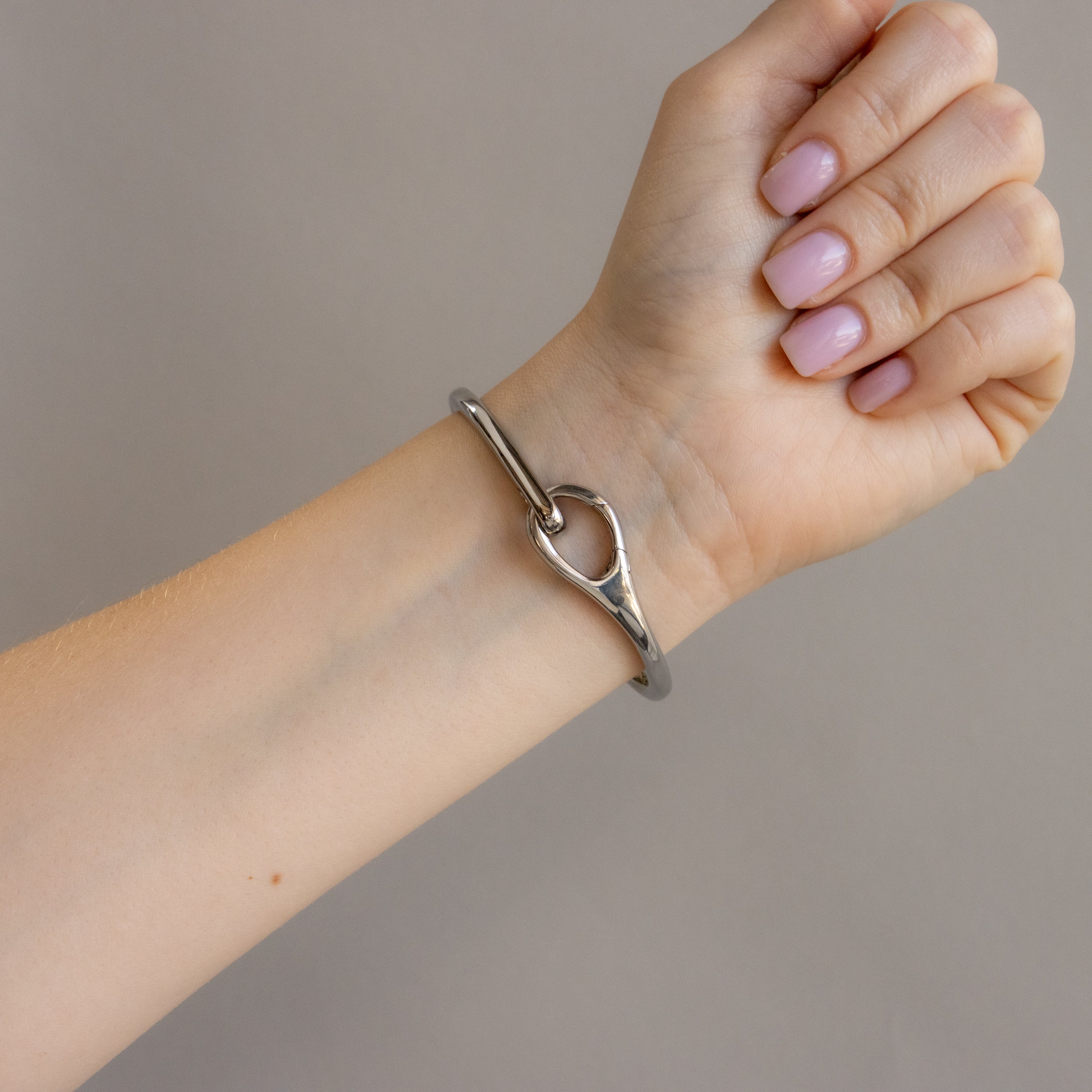 Vintage Gucci Swiss Midnight Cuff Silver Watch