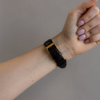 Vintage YSL Swiss Brown Leather Gold Watch