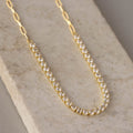 Paperclip Diamond Tennis Chain Necklace