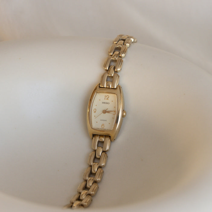 Vintage Seiko Bold Link Gold Watch