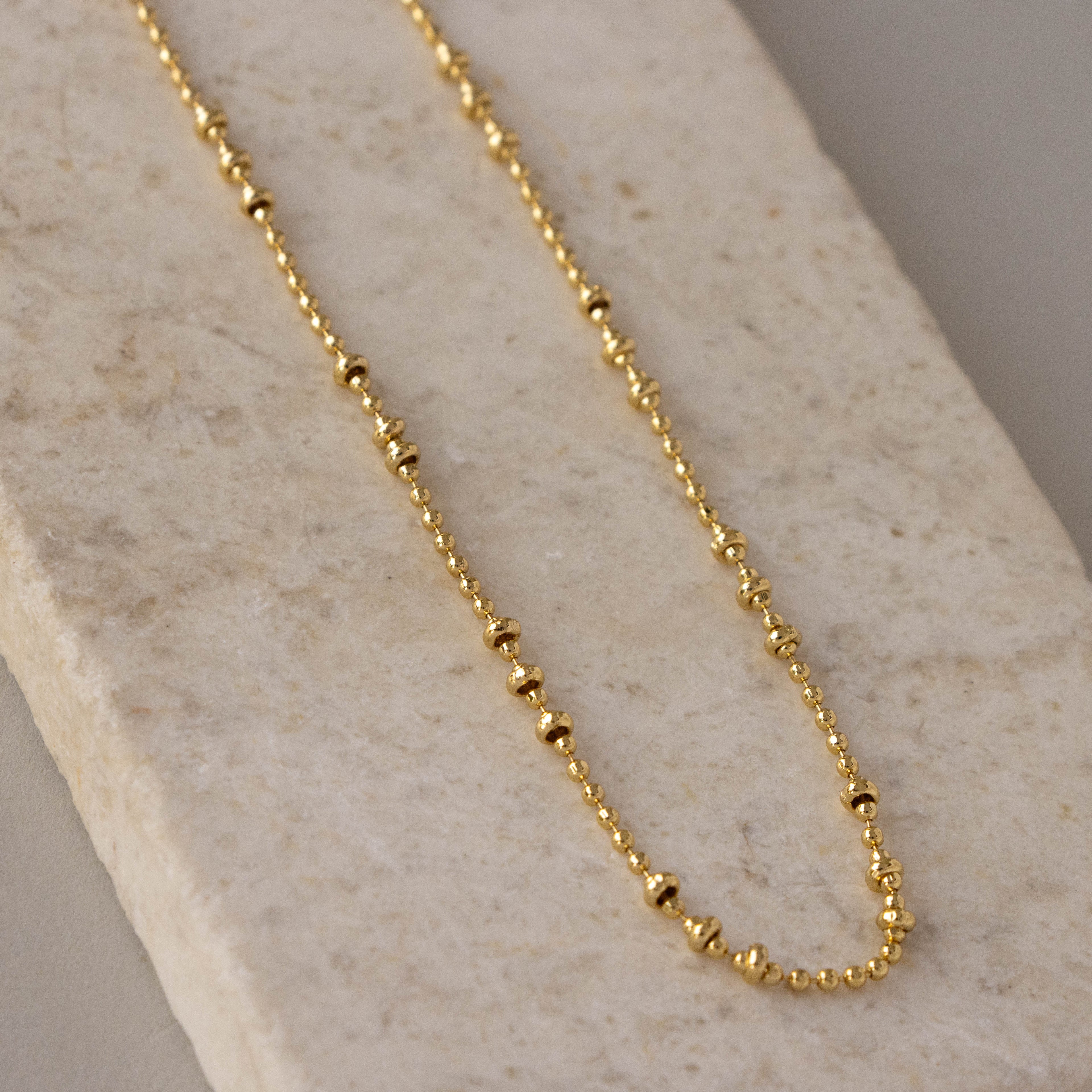 Serial Beaded Chain Necklace