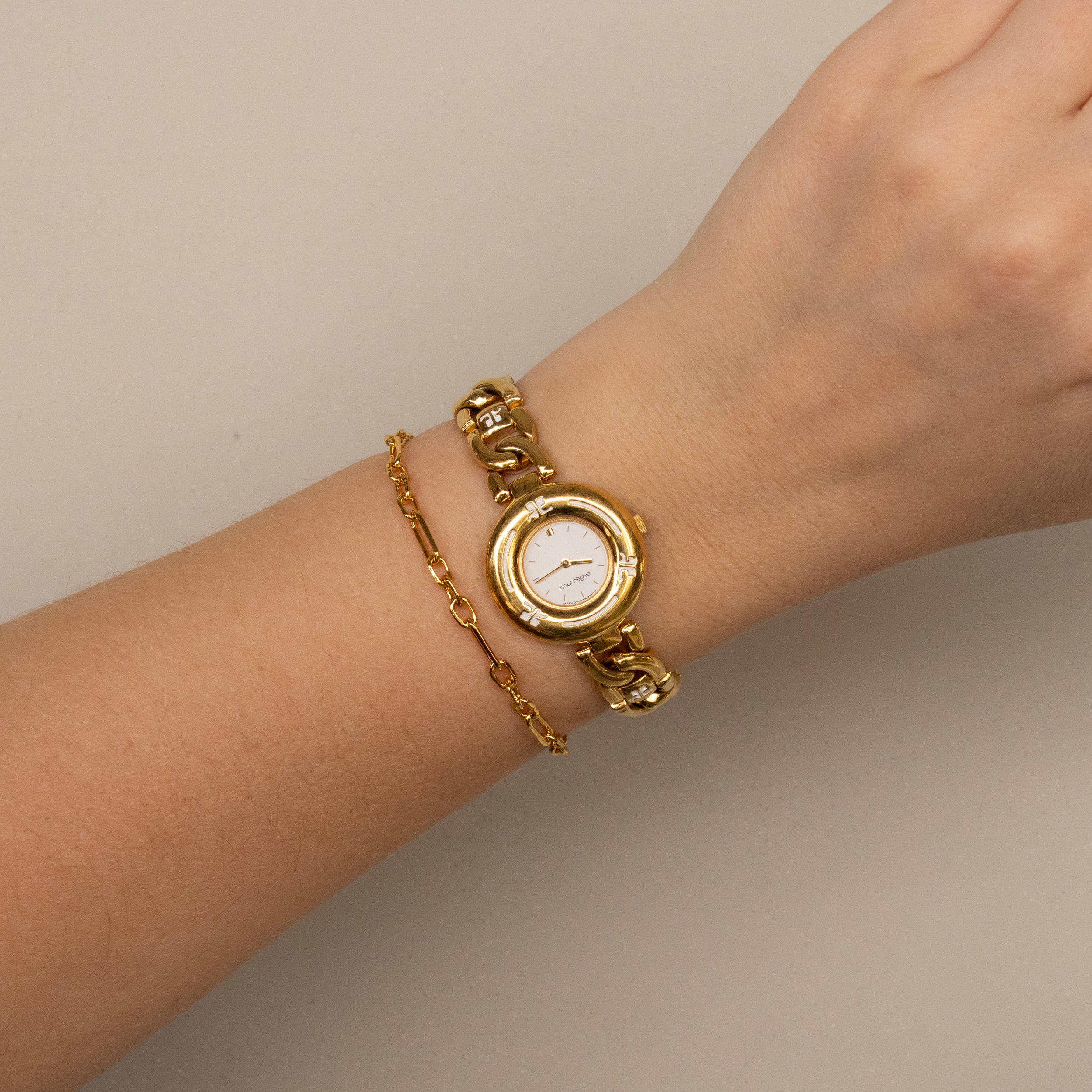 Vintage Courreges Link Gold Watch