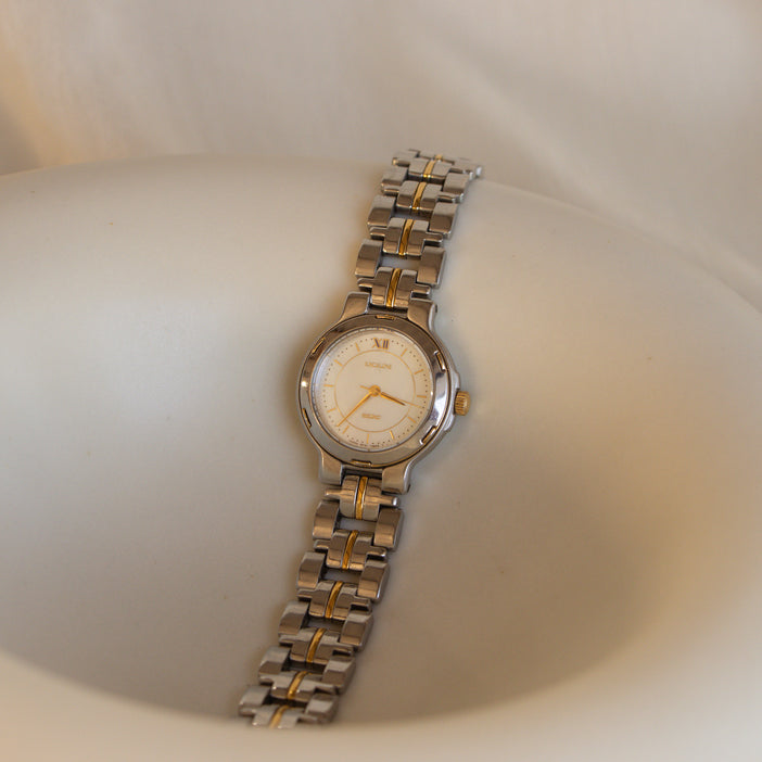 Vintage Seiko Exceline Bold Round Two Tone Watch