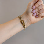 Vintage Elegance Pink Tourmaline Gold Watch