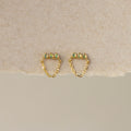 Opal Bar Chain Studs