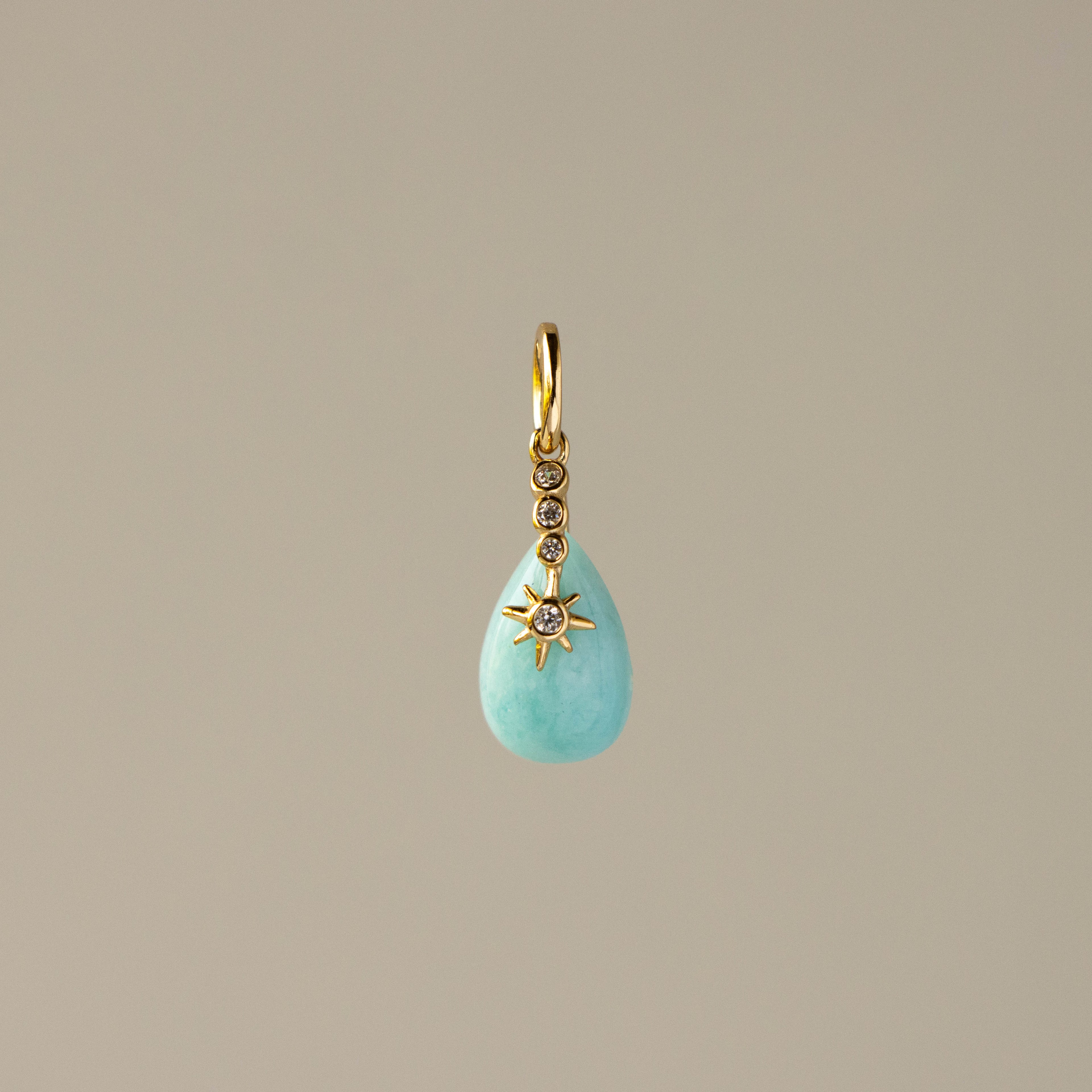 Turquoise Starburst Charm