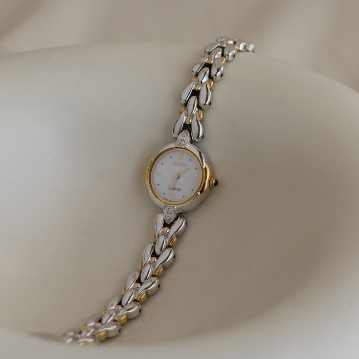 Vintage Seiko Pearl Two Tone Watch