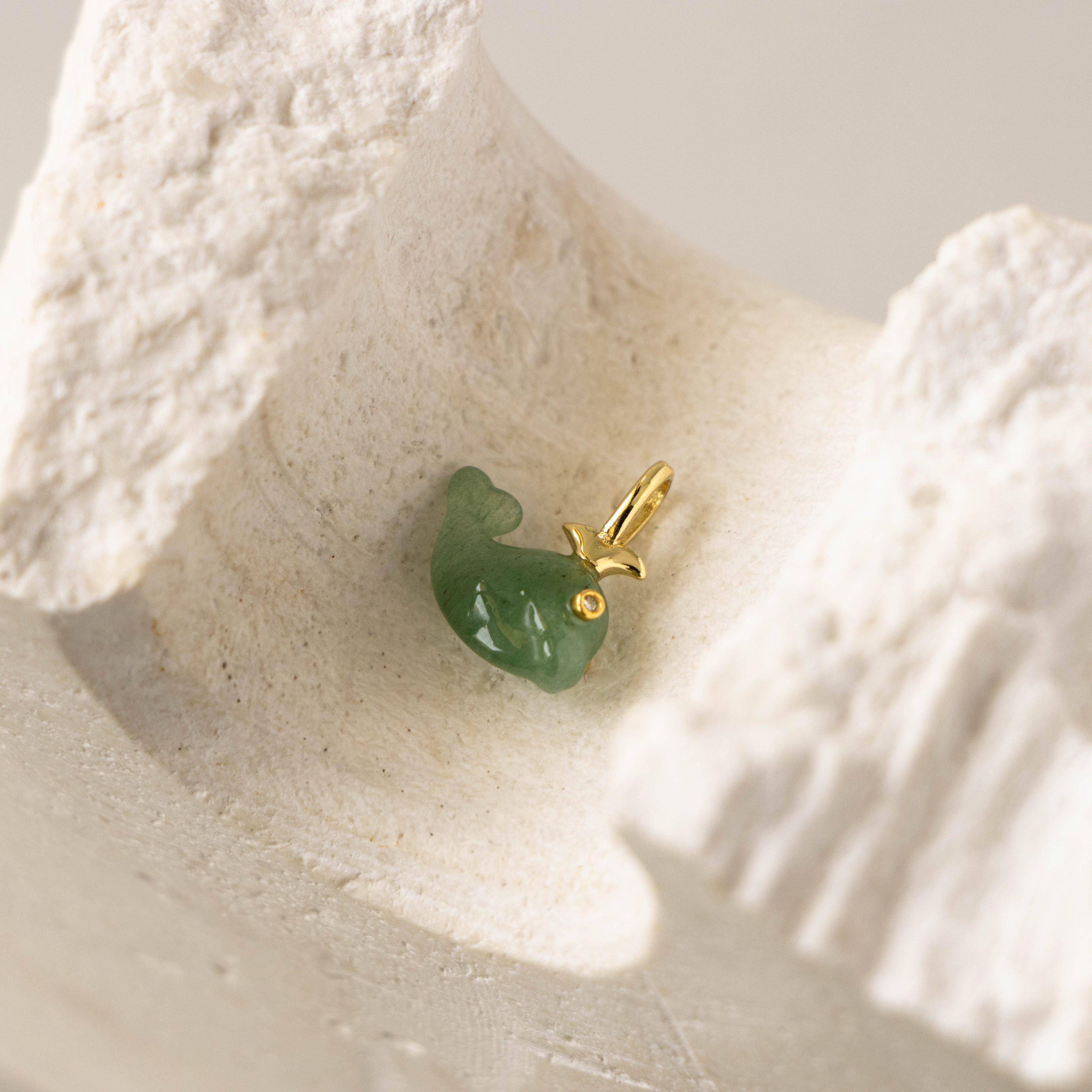 Jade Whale Charm
