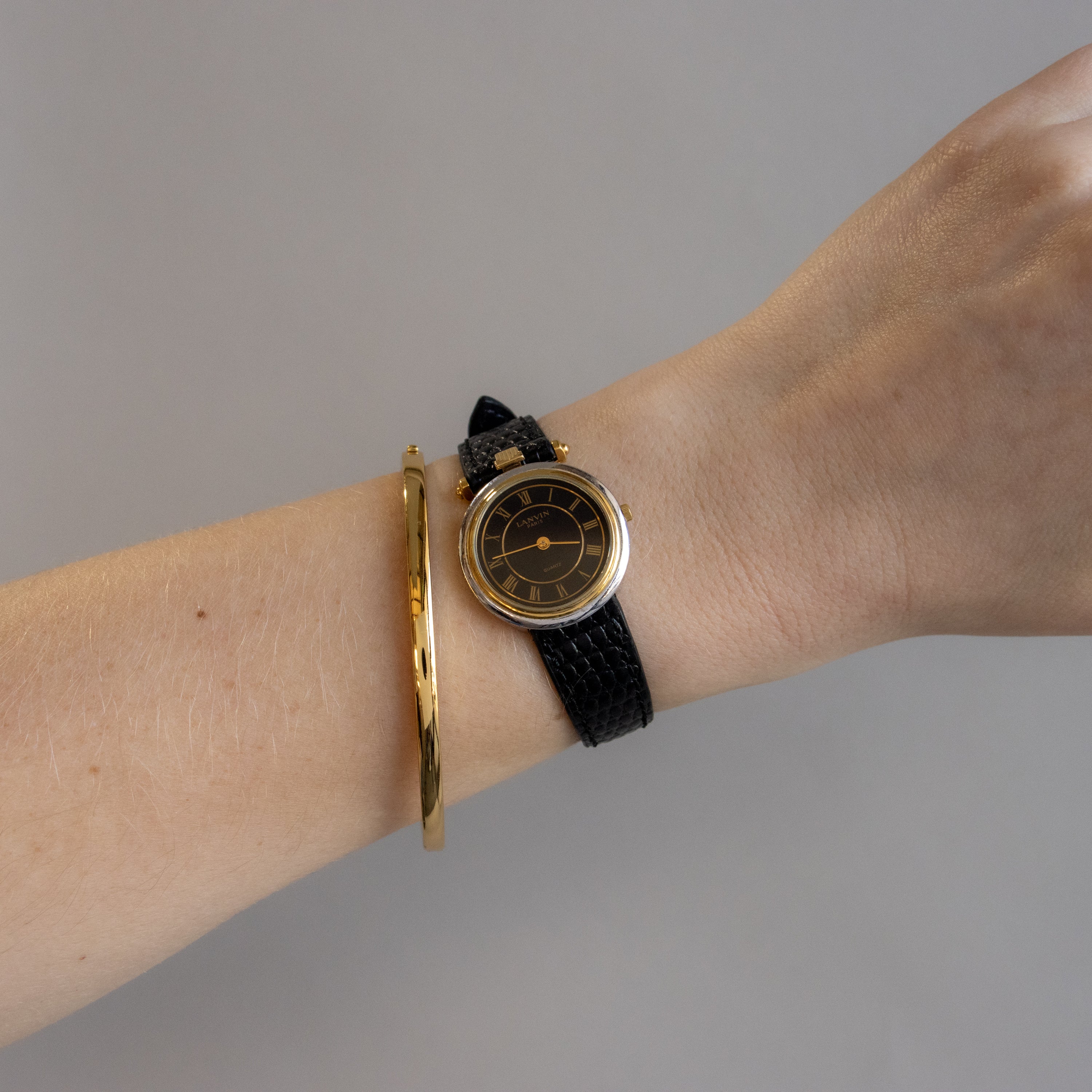 Vintage Lanvin Midnight Two Tone Watch