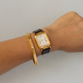 Vintage Burberrys Rectangular Gold Watch