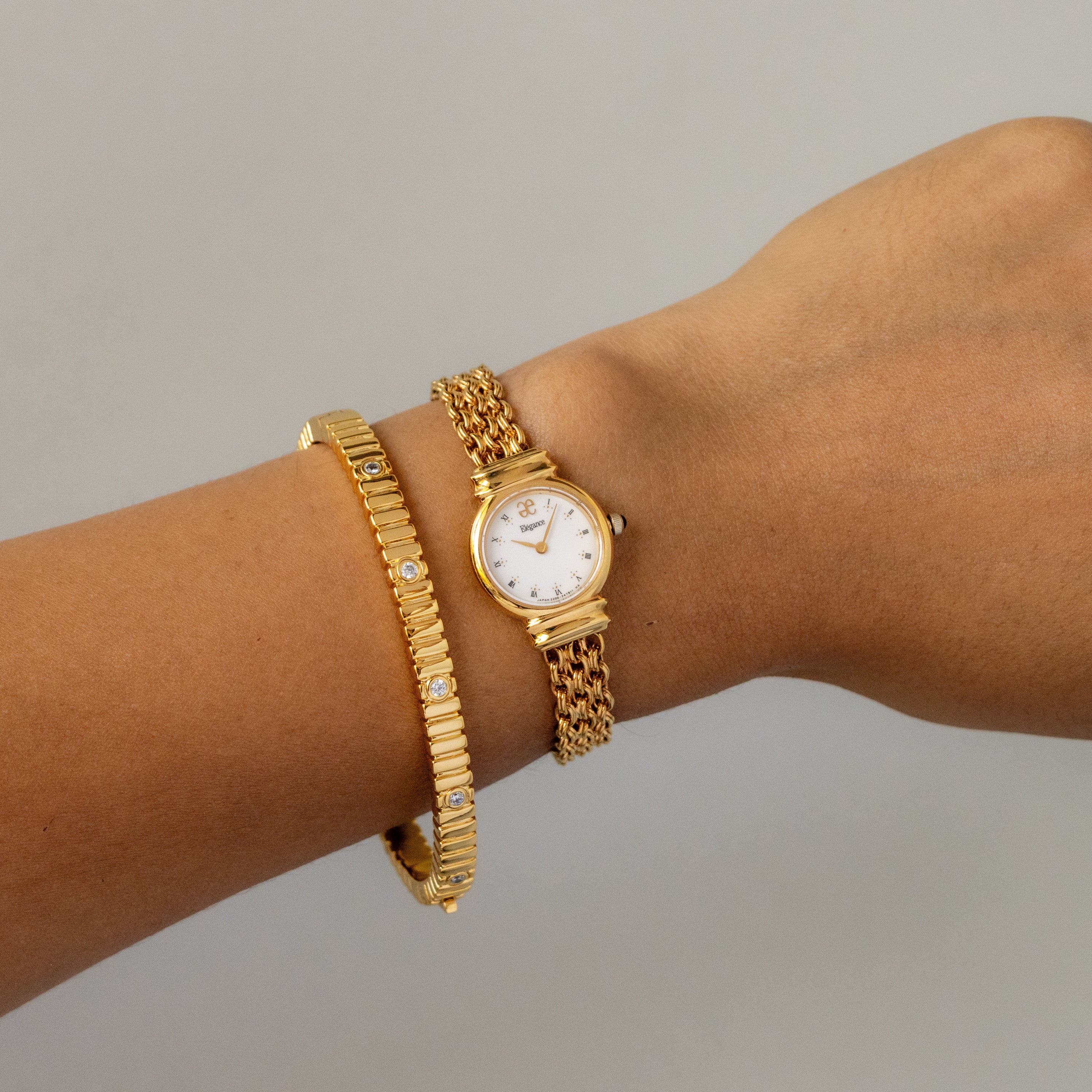 Vintage Citizen Chainlink Gold Watch