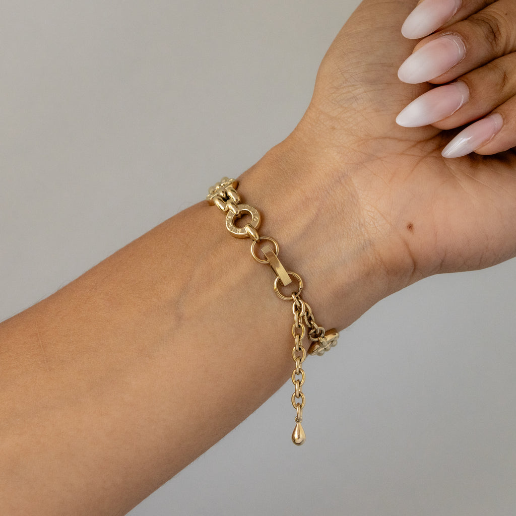 Vintage Alba Halo Link Gold Watch