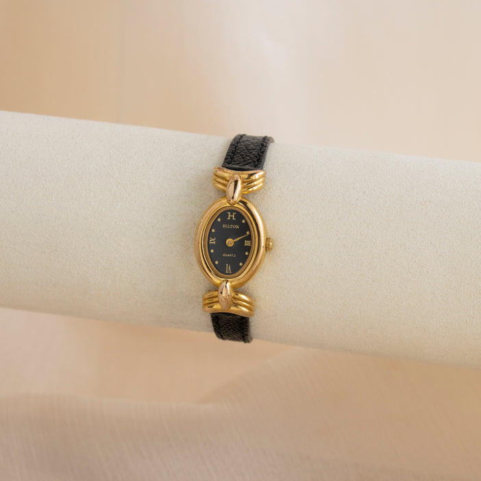 Vintage Hilton Oval Gold Watch