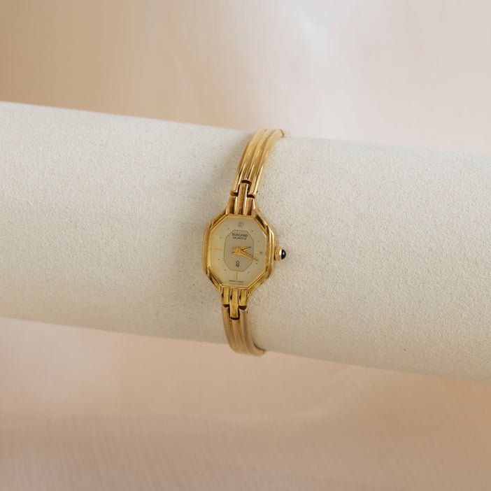 Vintage Sunlord Skinny Cuff Gold Watch