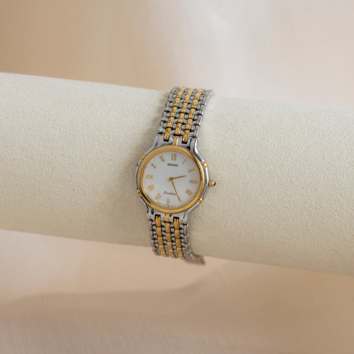 Vintage Seiko Bold Link Two Tone Watch