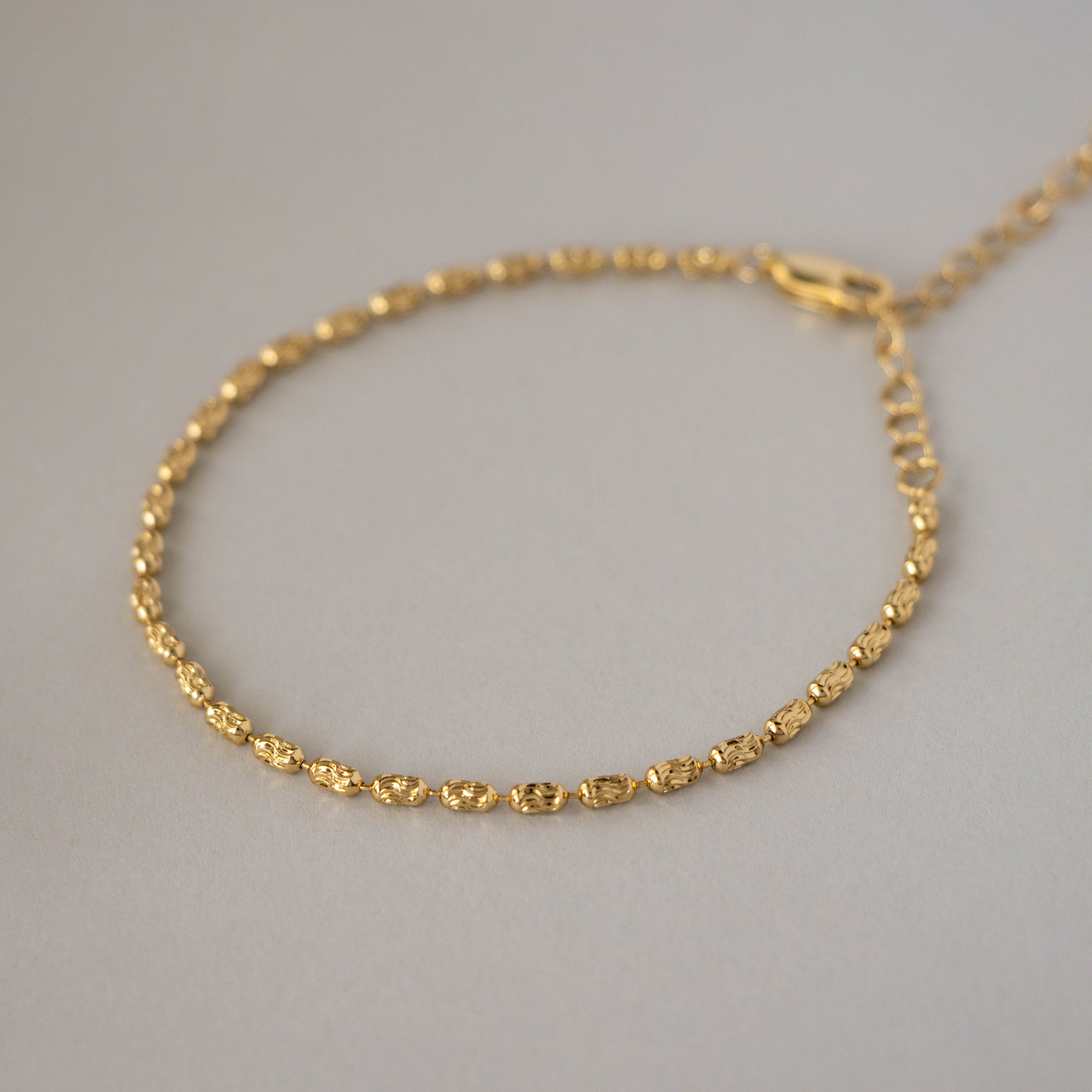Textured Barrel Chain Bracelet