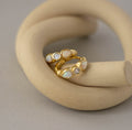 Twin Opal & Diamond Huggies