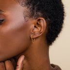 Flat Back Chain Earrings