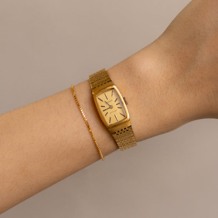 Vintage Tissot Swiss Rectangular Gold Watch