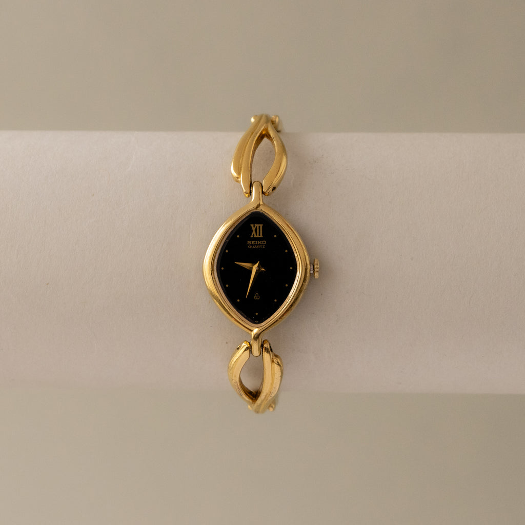 Vintage Seiko Midnight Marquise Gold Watch