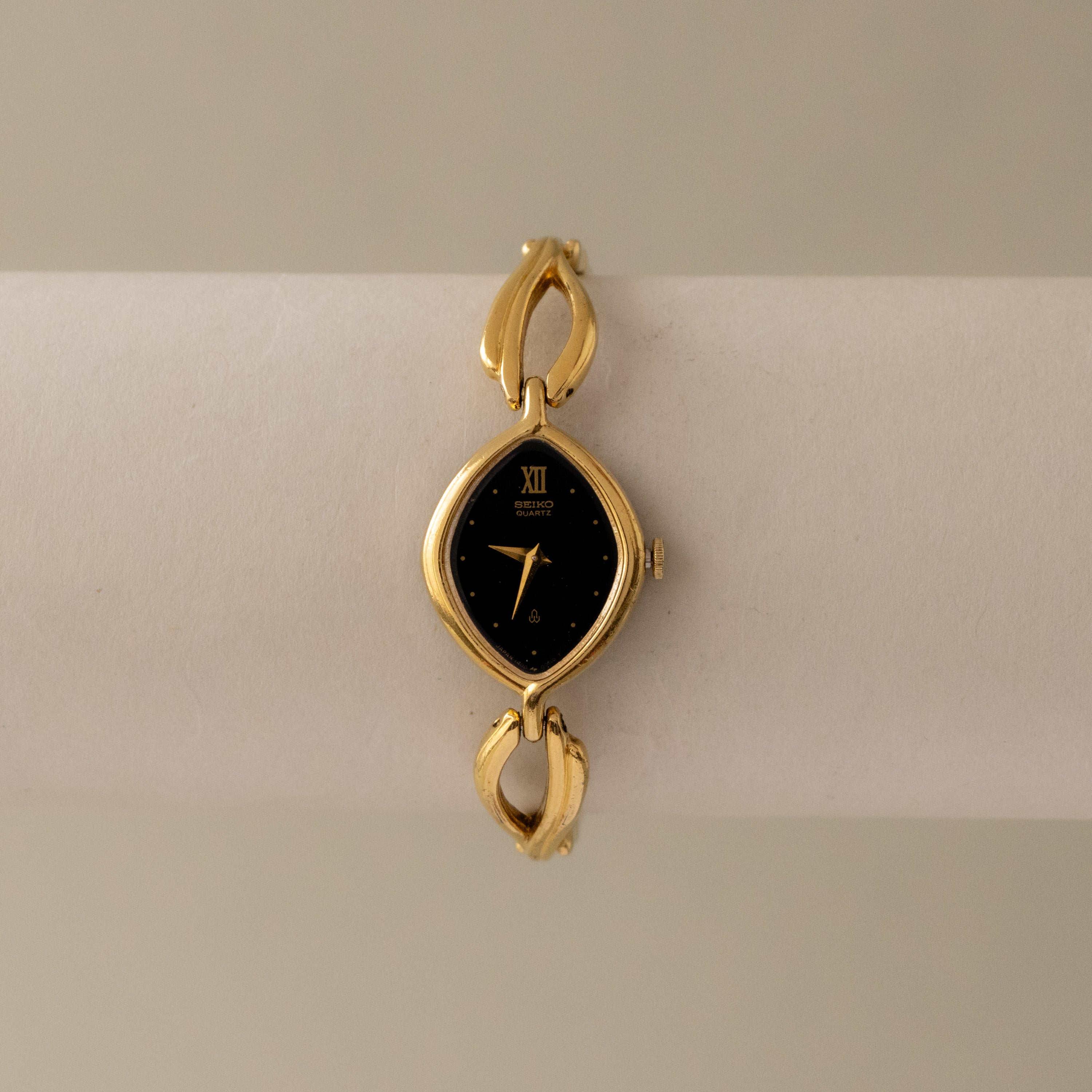 Vintage Seiko Midnight Marquise Gold Watch
