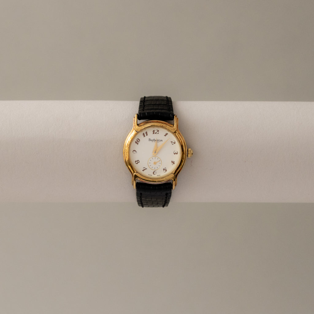 Vintage Burberrys Swiss Small Seconds Gold Watch
