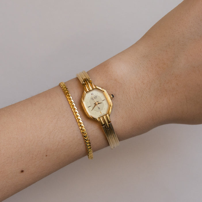 Vintage Sunlord Skinny Cuff Gold Watch