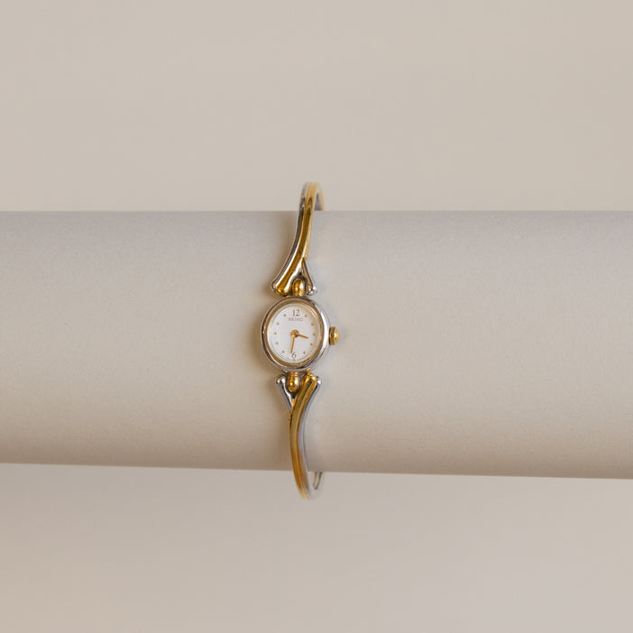 Vintage Seiko Dainty Cuff Two Tone Watch