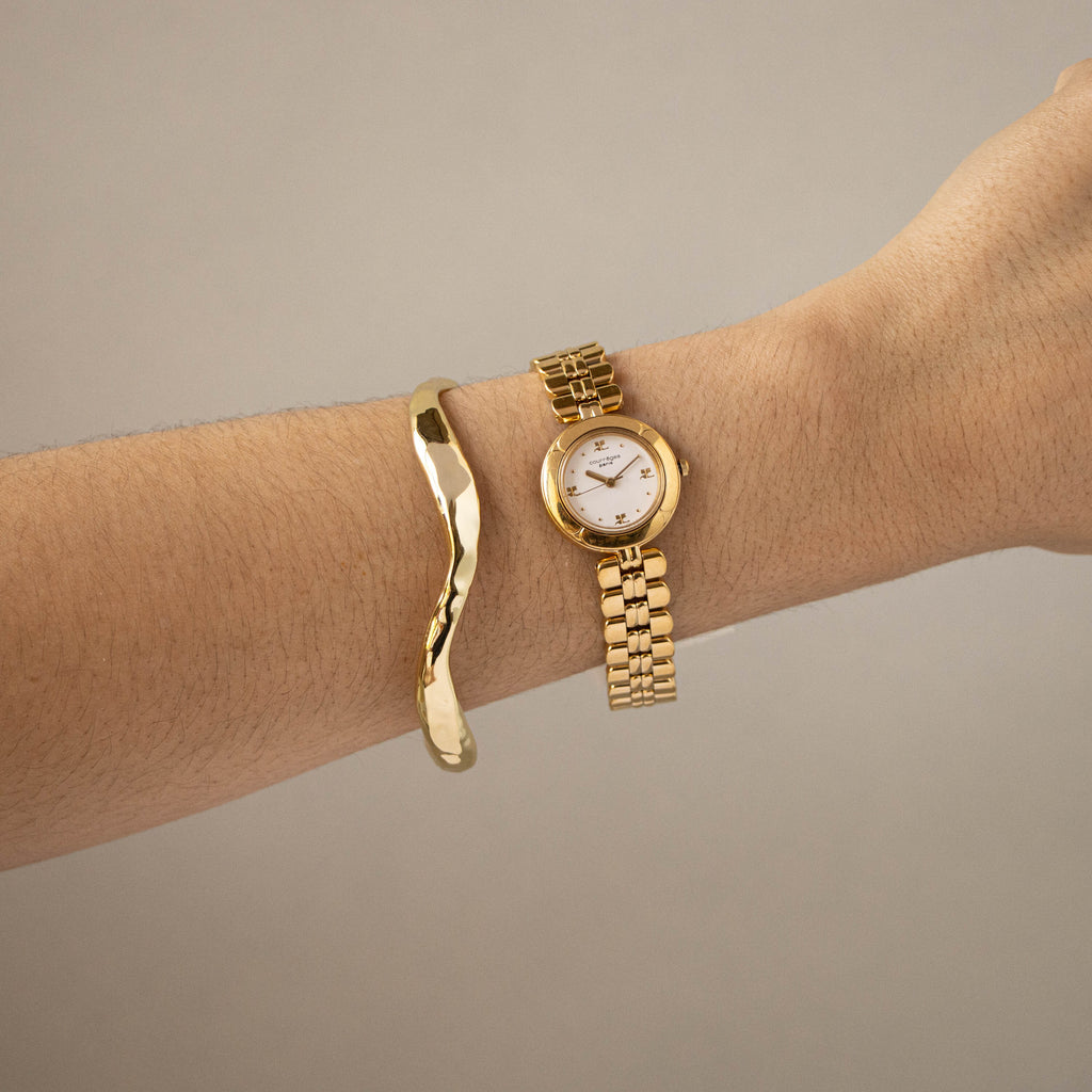 Vintage Courreges Round Gold Watch