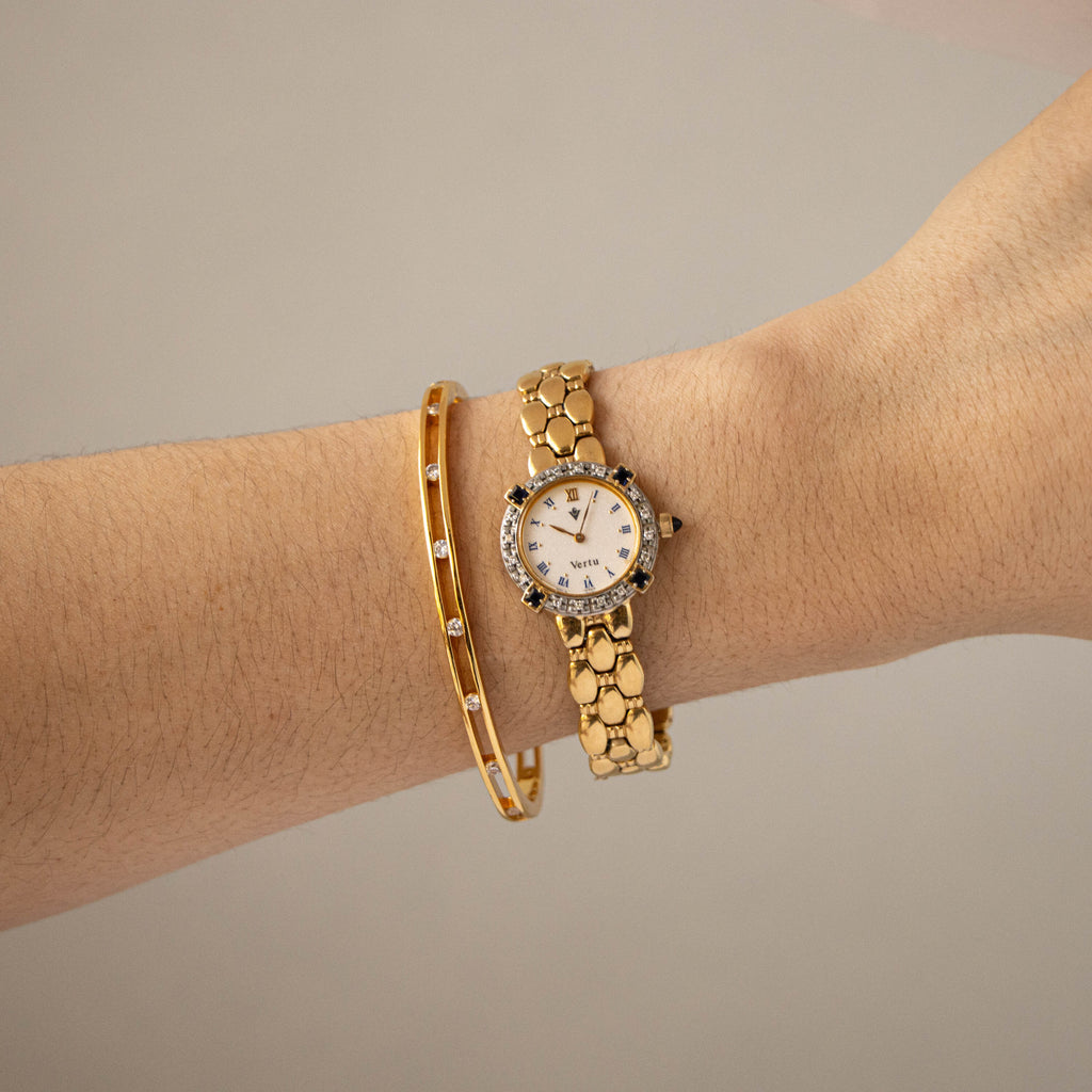 Rare Vintage Vertu Pave Gold Watch