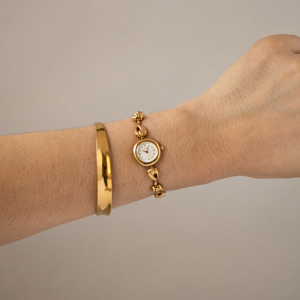 Vintage Seiko Round Teardrop Gold Watch
