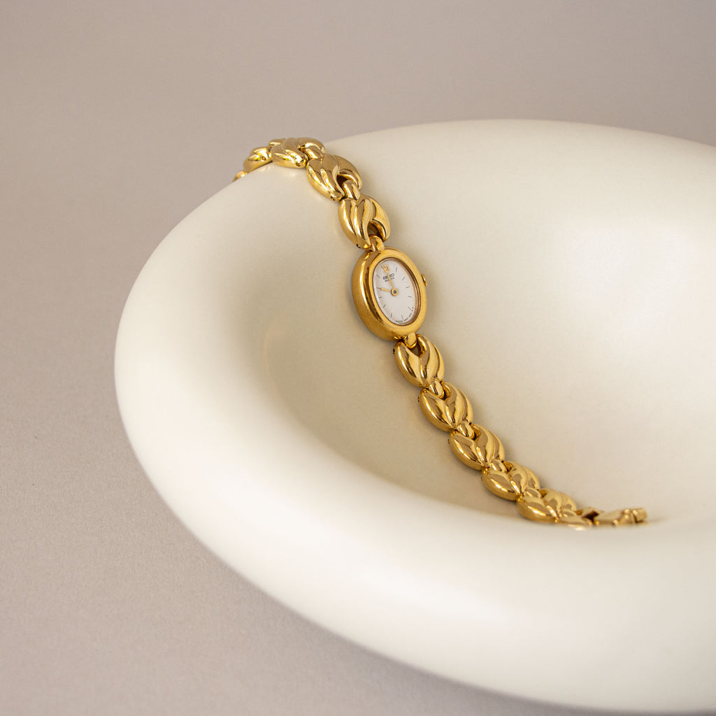 Rare Vintage Seiko Oval Twisted Gold Watch