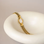 Vintage Pinky & Dianne Oval Chainlink Gold Watch