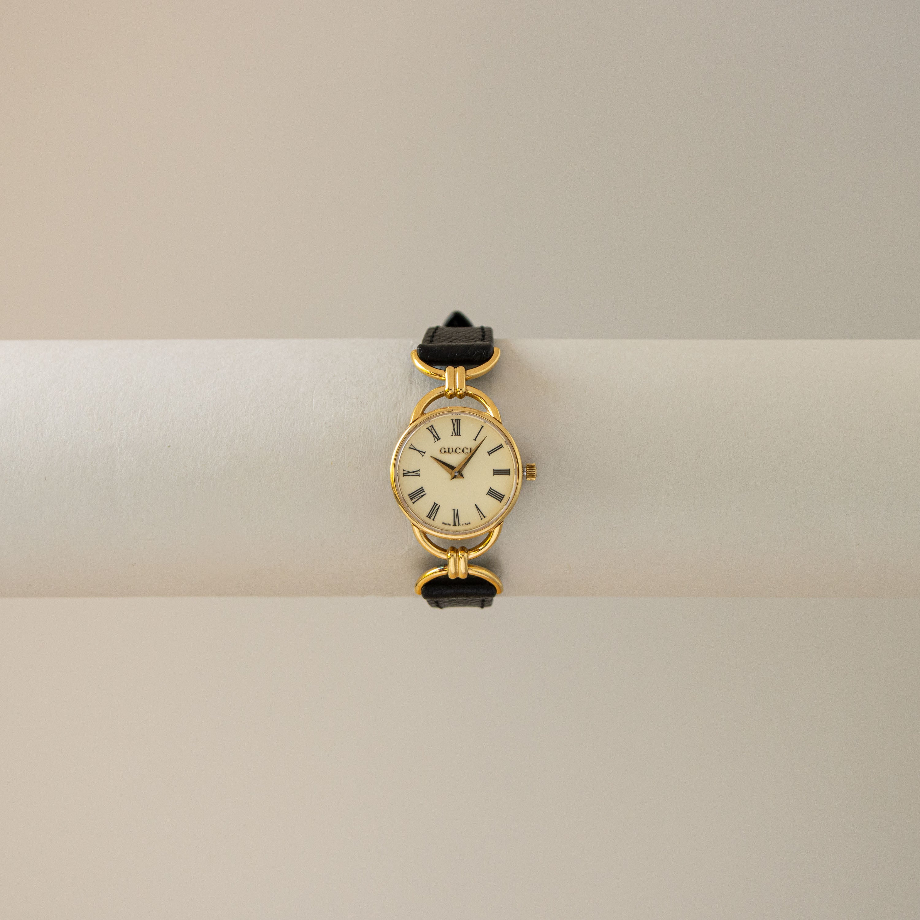 Vintage Gucci Swiss Stirrup Lug Gold Watch