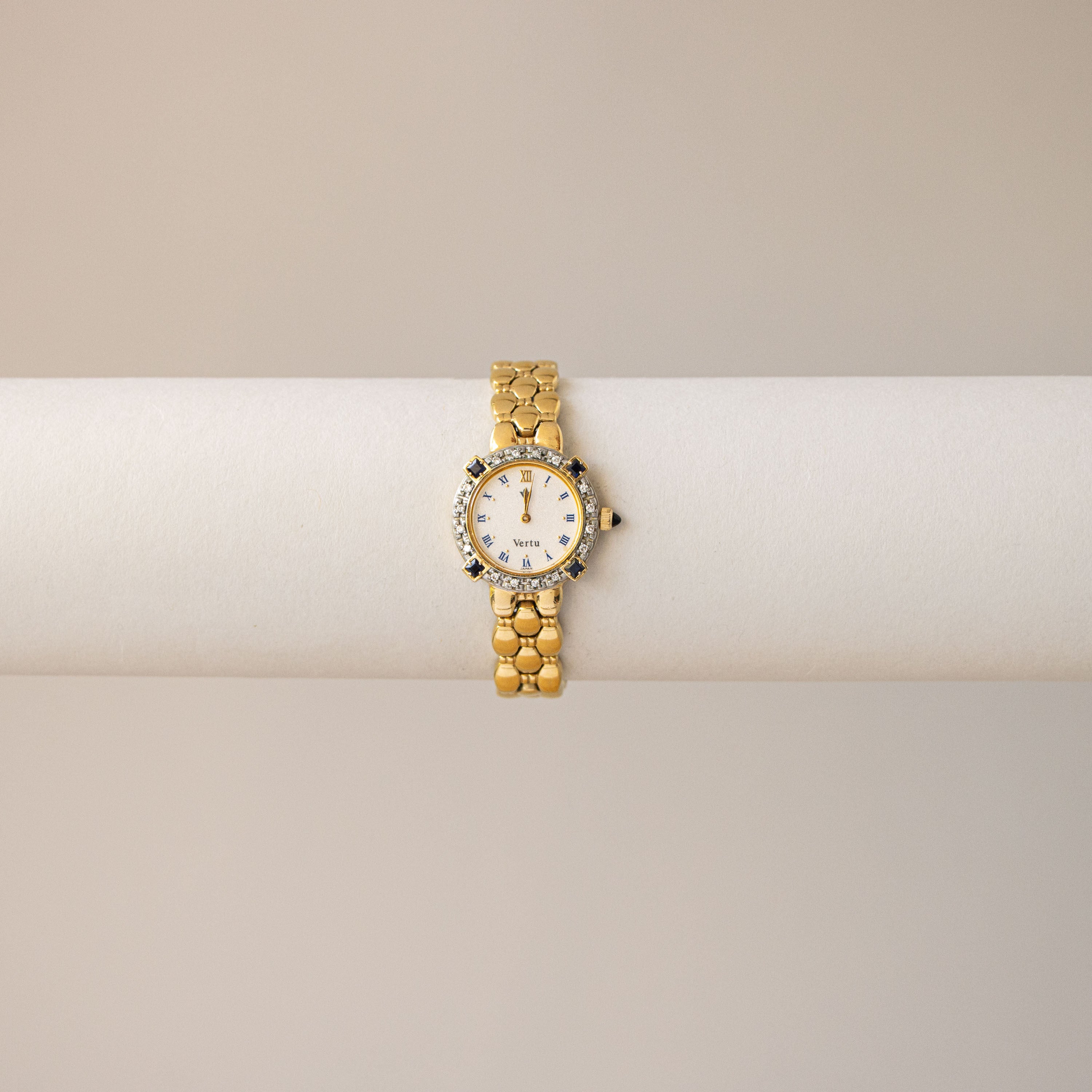 Rare Vintage Vertu Pave Gold Watch