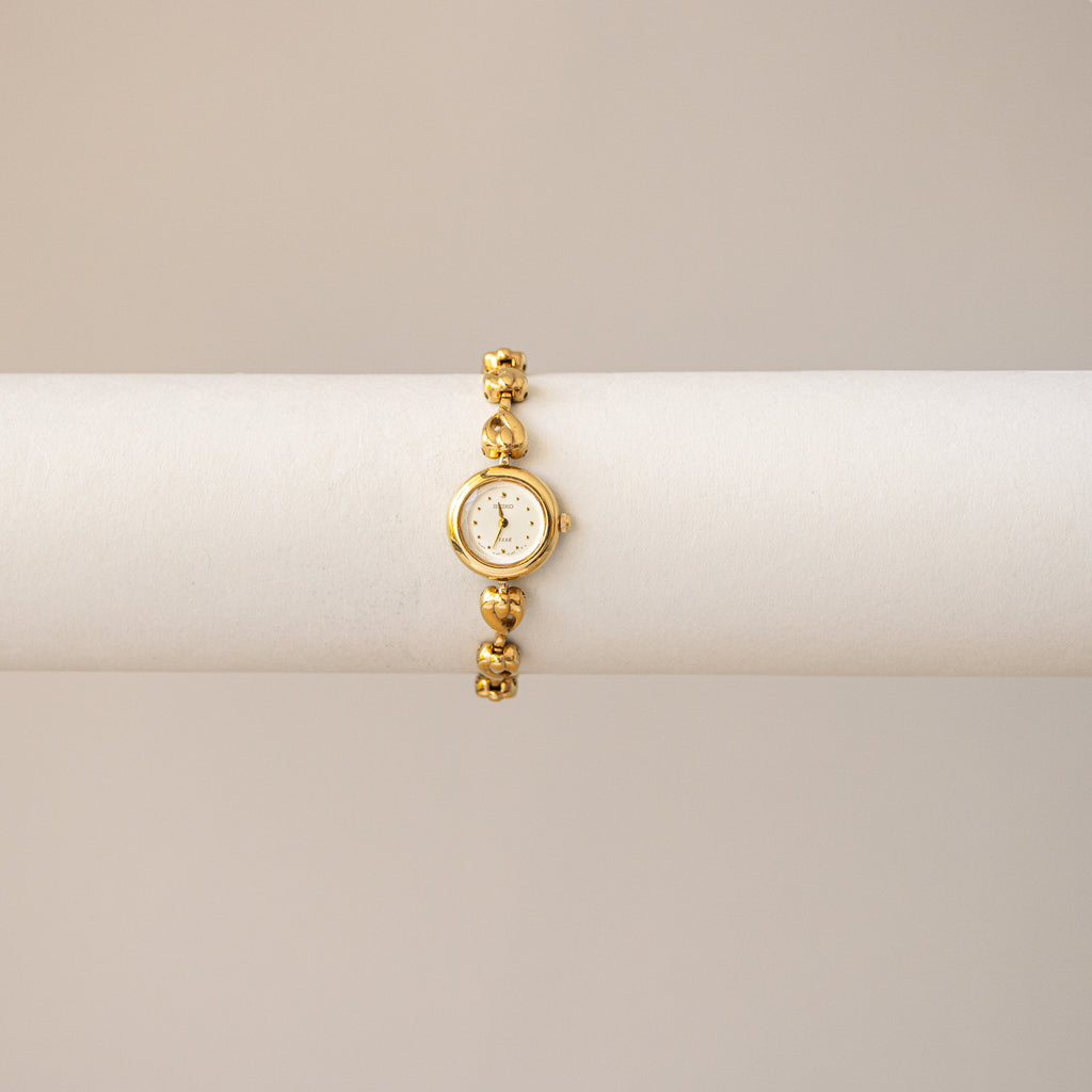 Vintage Seiko Round Teardrop Gold Watch