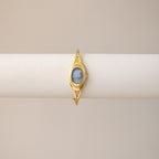 Vintage Stone Cameo Cloud Hidden Dial Gold Watch