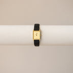 Vintage Seiko Tank Black Gold Watch