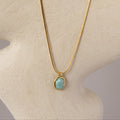 Organic Marble Jade Snake Chain Necklace
