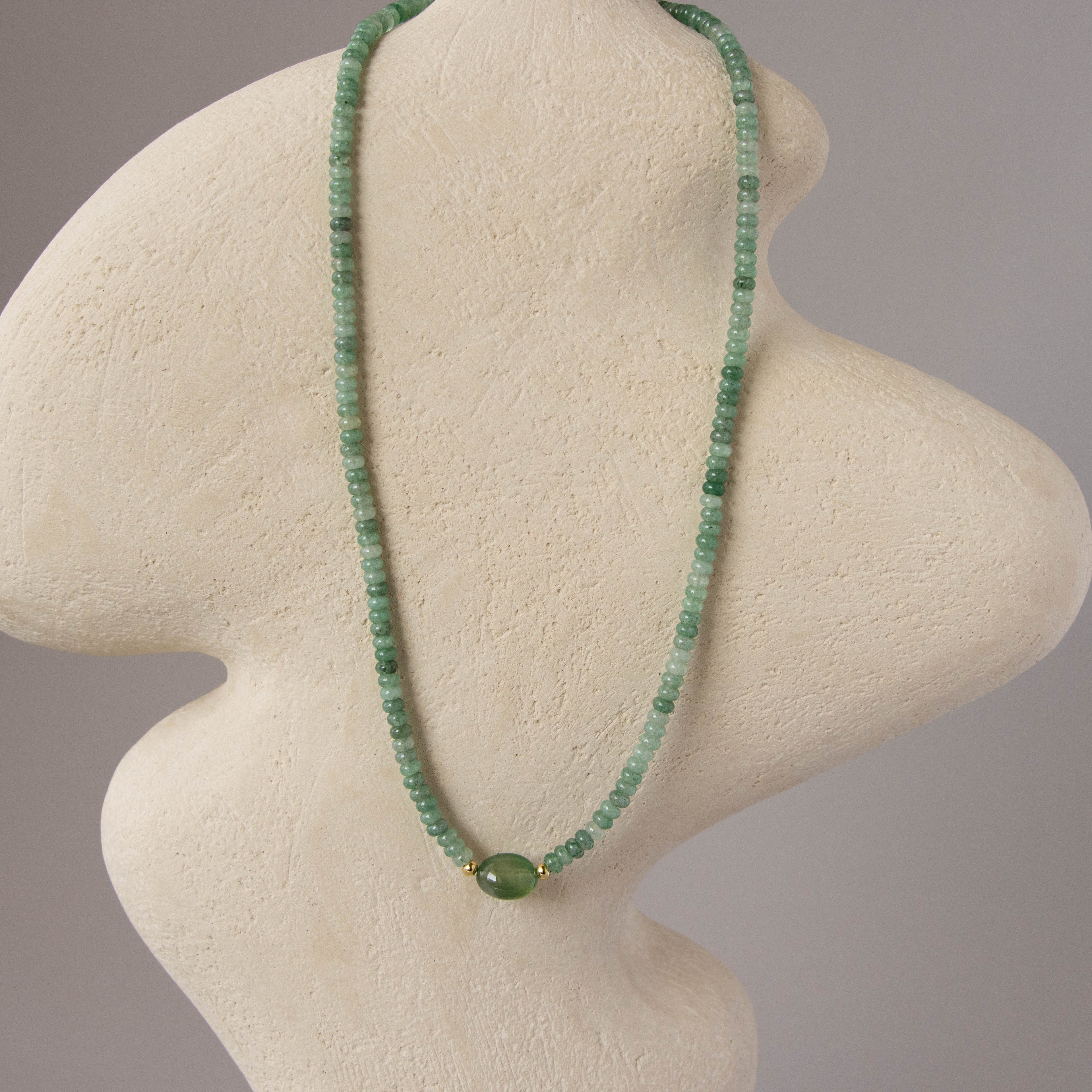 Beaded Jade Harmony Charm Necklace