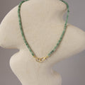 Interlocking Beaded Jade Carabiner Necklace